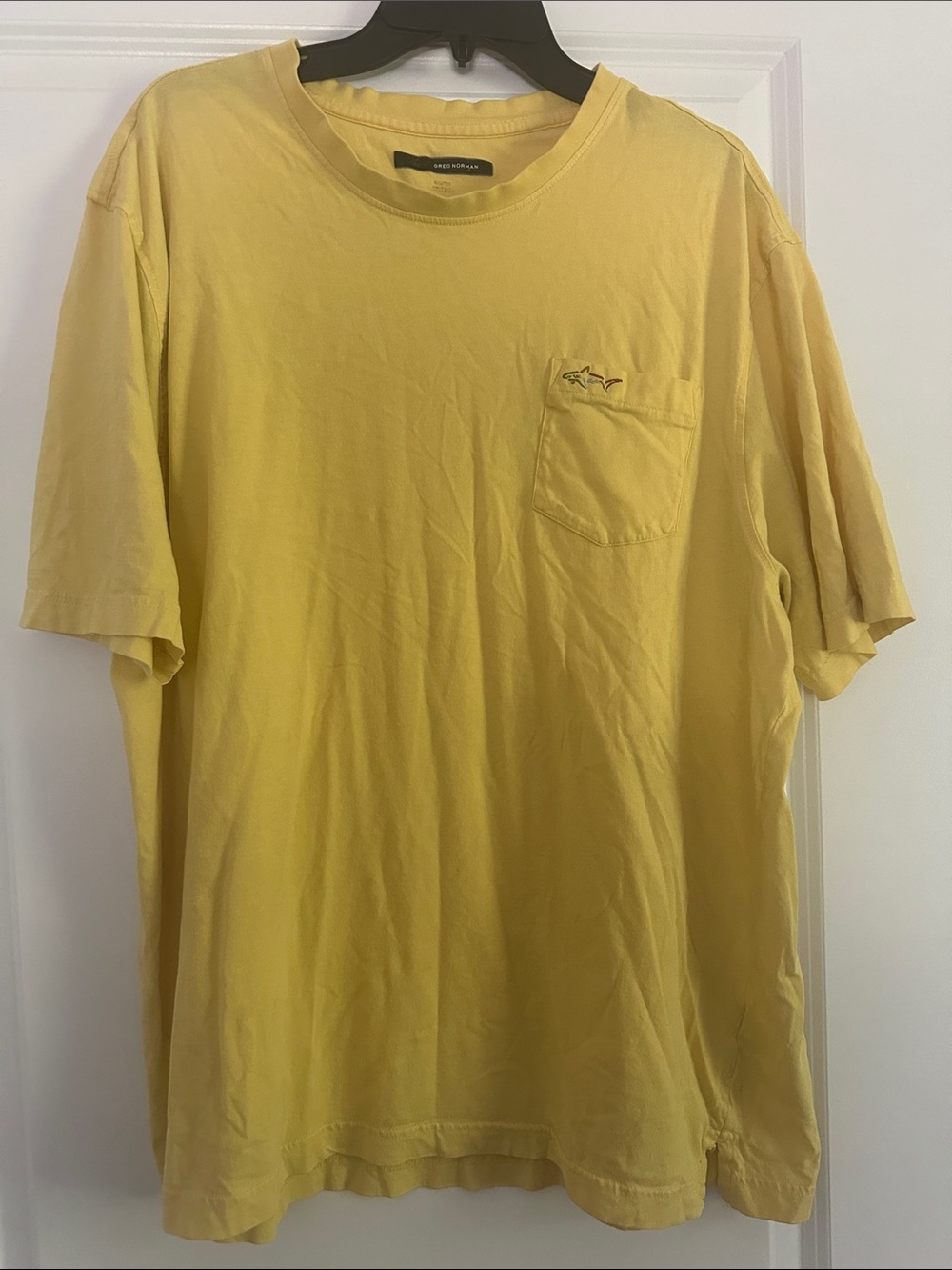 Attack Life by Greg Norman Yellow Pocket Tee